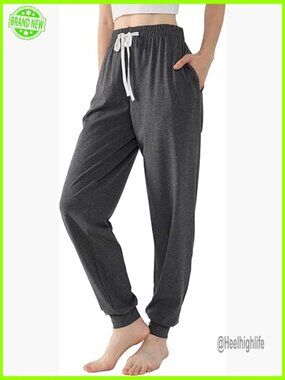 Cotton Jogger Sweatpants with Pockets, Ultra Soft Lounge Pants